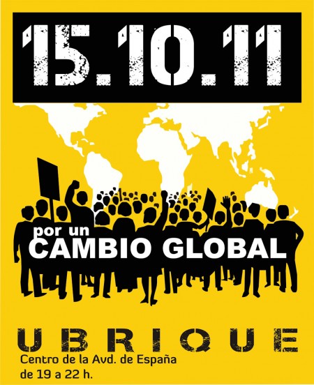 Convocatoria de la jornada de protesta del 15 de octubre de 2011 en Ubrique.