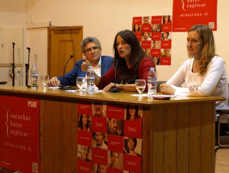 Luis Pizarro, María José Lara e Isabel Gómez, en Grazalema.