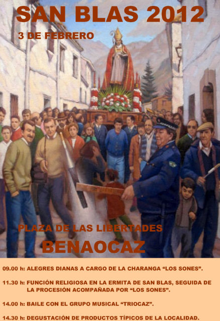 Cartel de la fiesta de San Blas de 2012.