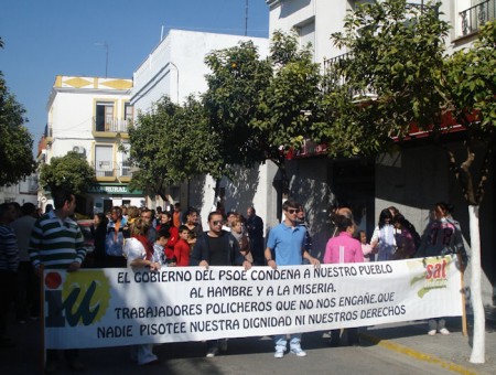 Cabecera de la manifestación.