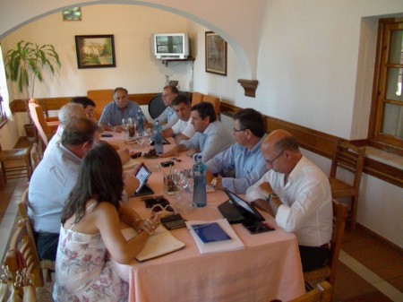 Reunión de alcaldes del PP celebrada en Prado del Rey.