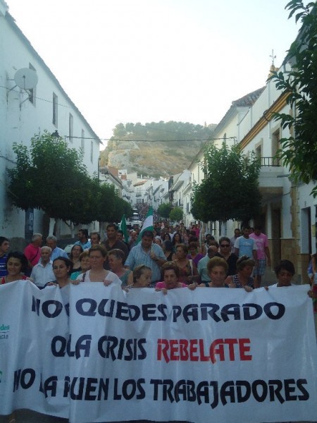 Manifestación celebrada en Espera el 24 de julio de 2012.