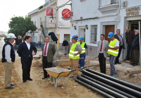 La calle del Molino, en obras.