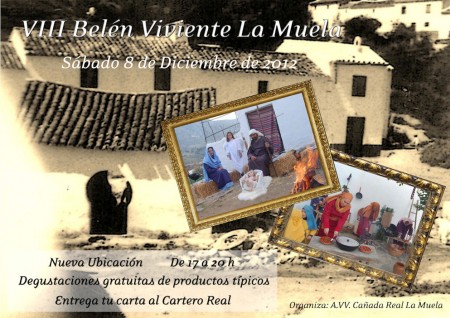 Cartel del belén viviente de La Muela.