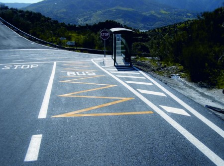 Nueva parada de autobús.