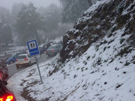 Nevada en el entorno de Grazalema.