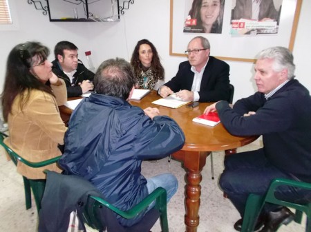 Reunión de Cornejo y Menacho con los concejales socialistas de El Bosque.