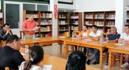 Francisco Javier Gómez, durante la lectura de su discurso.