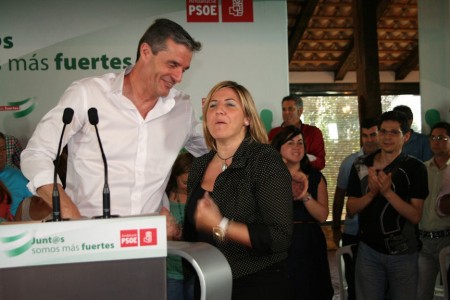 Isidoro Gambín, con Irene García, en foto de archivo.