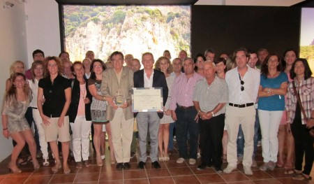 Presentación del premio concedido a la Vía Verde de la Sierra.