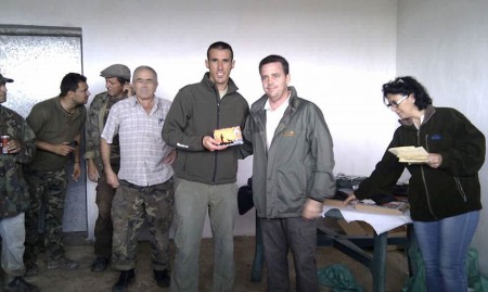 Entrega del tercer premio a Juan Manuel Lugo.