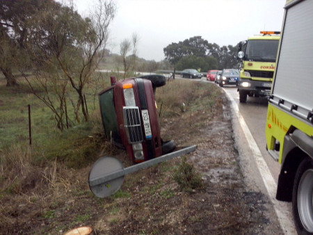 Vehículo accidentado.