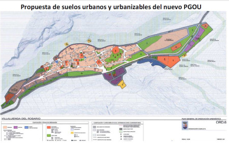 Propuesta de nuevos suelos urbanos y urbanizables del nuevo PGOU de Villaluenga.