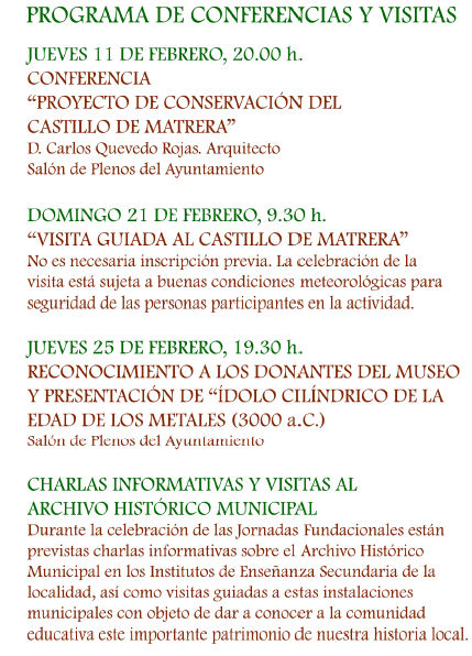 Conferencias y visitas.