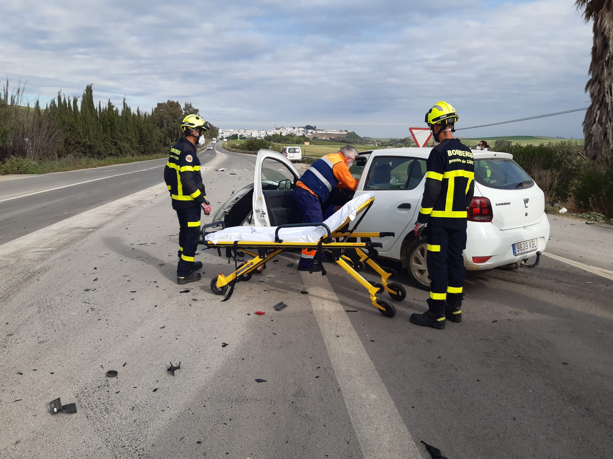 Accidente de tráfico en la carretera de Villamartín