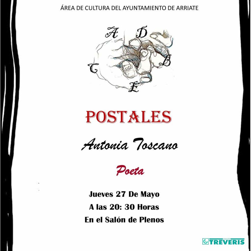Antonia Toscano presenta su poemario <i>Postales</i> en Arriate