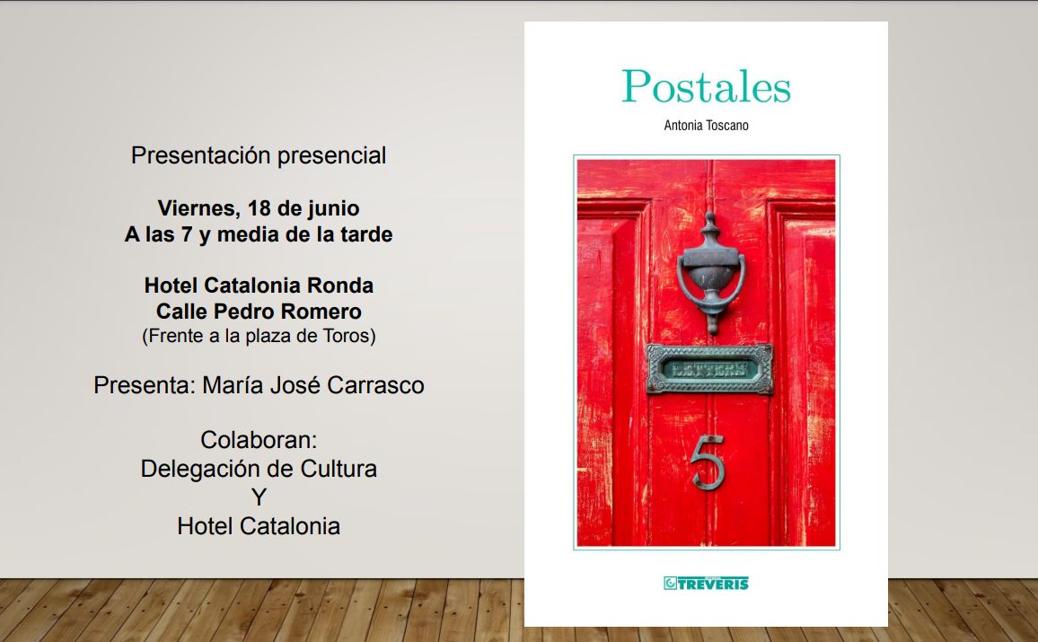 La poeta Antonia Toscano presenta <i>Postales</i> en Ronda