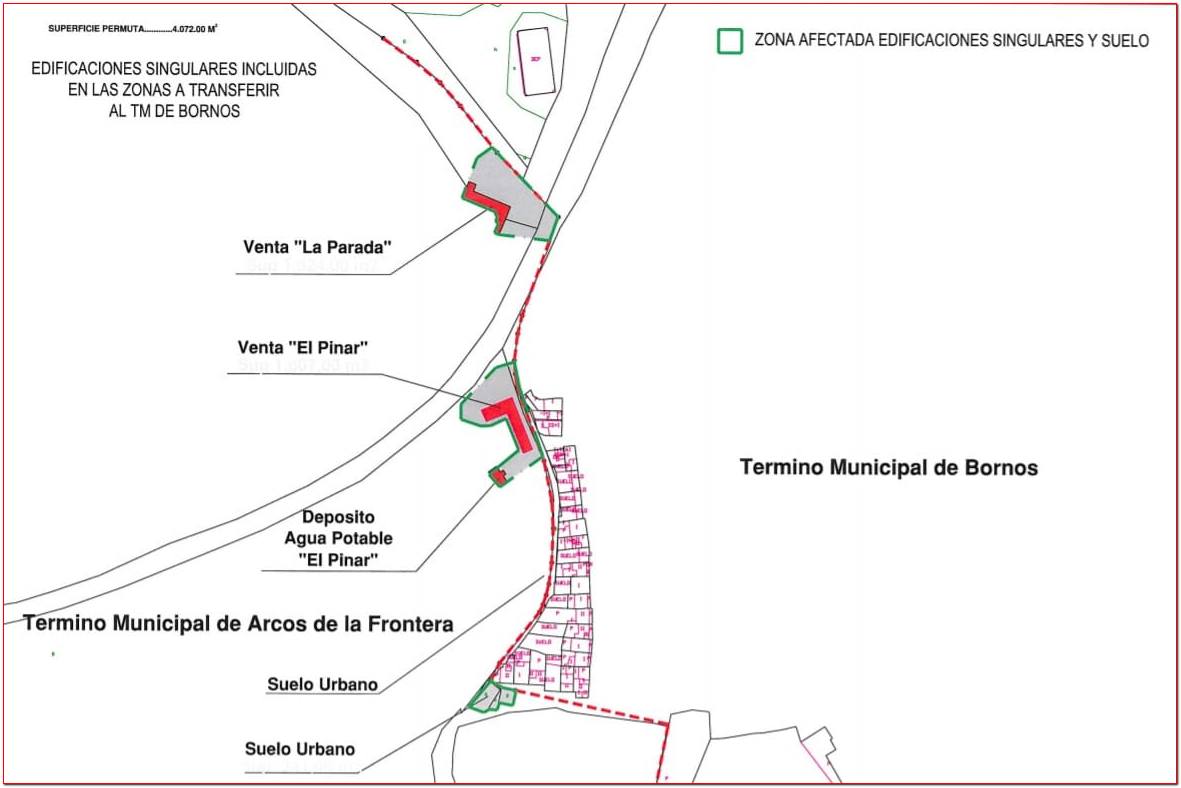 Bornos modifica su término municipal e incorpora 4.000 metros cuadrados