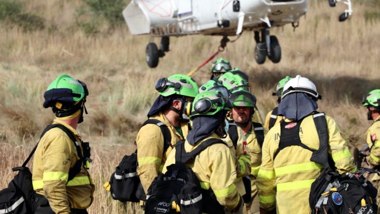 Unos mil efectivos combaten el incendio de Sierra Bermeja