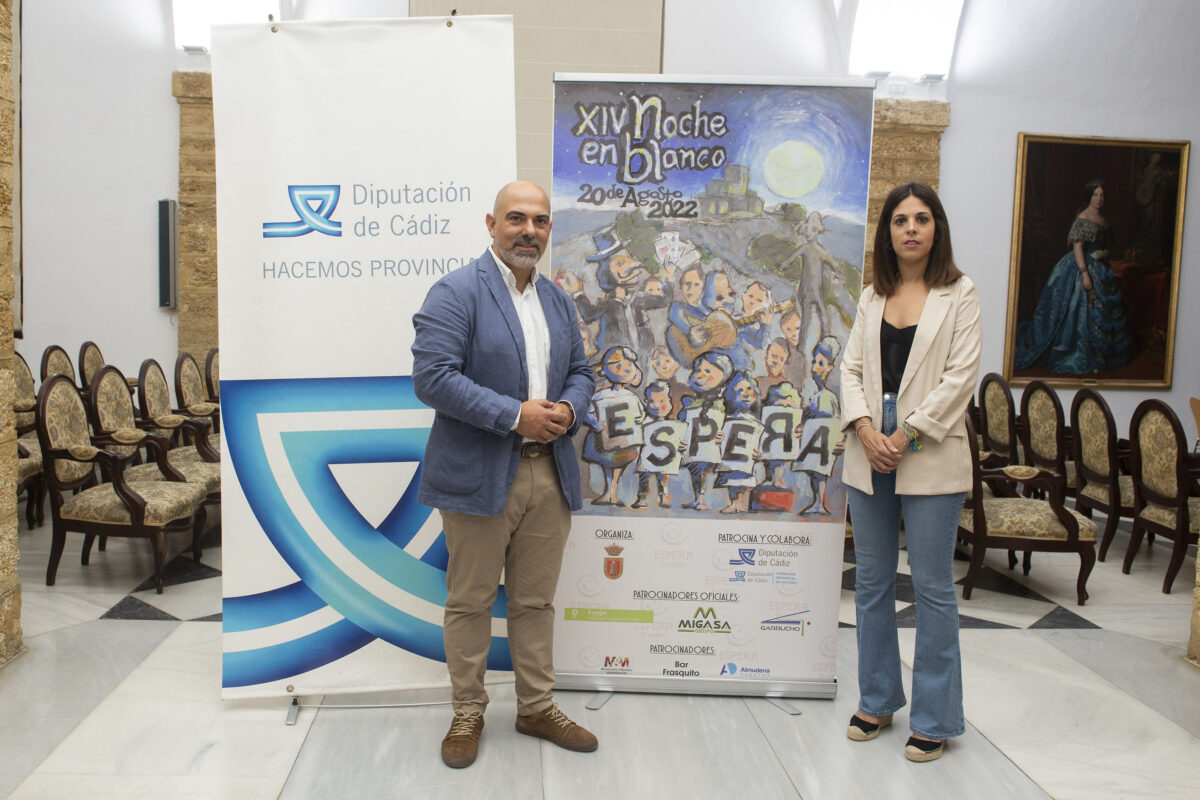 Manuel Chacón y Tamara Lozano, en la presentación de La Noche en Blanco de Espera.