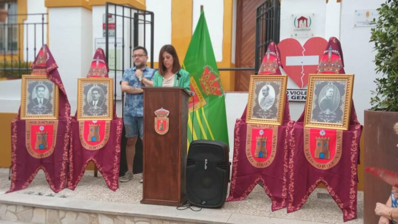 Colocados en Espera los adoquines en recuerdo de los cuatro alcaldes republicanos asesinados por los franquistas