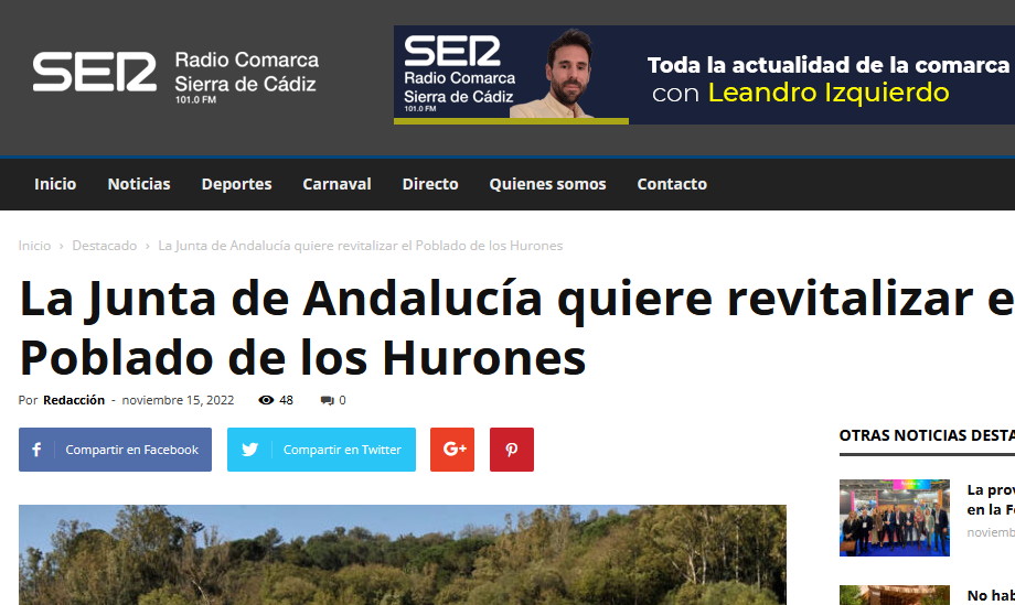 Captura de la web del programa radiiofónico.