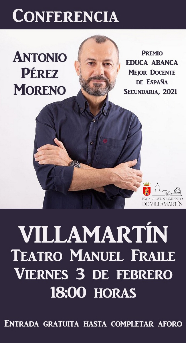 Cartel anunciador de la conferencia.