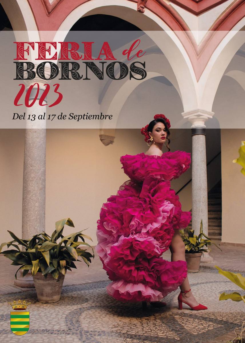 Cartel anunciador de la Feria de Bornos, obra de Manuel Pastrana Ibáñez.