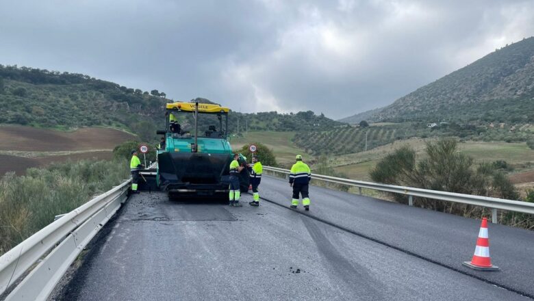 Mejora de un tramo de la carretera A-384, tras el túnel de Algodonales