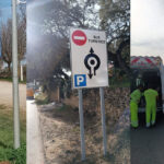 Nuevas señales en Setenil para el acceso de autobuses turísticos