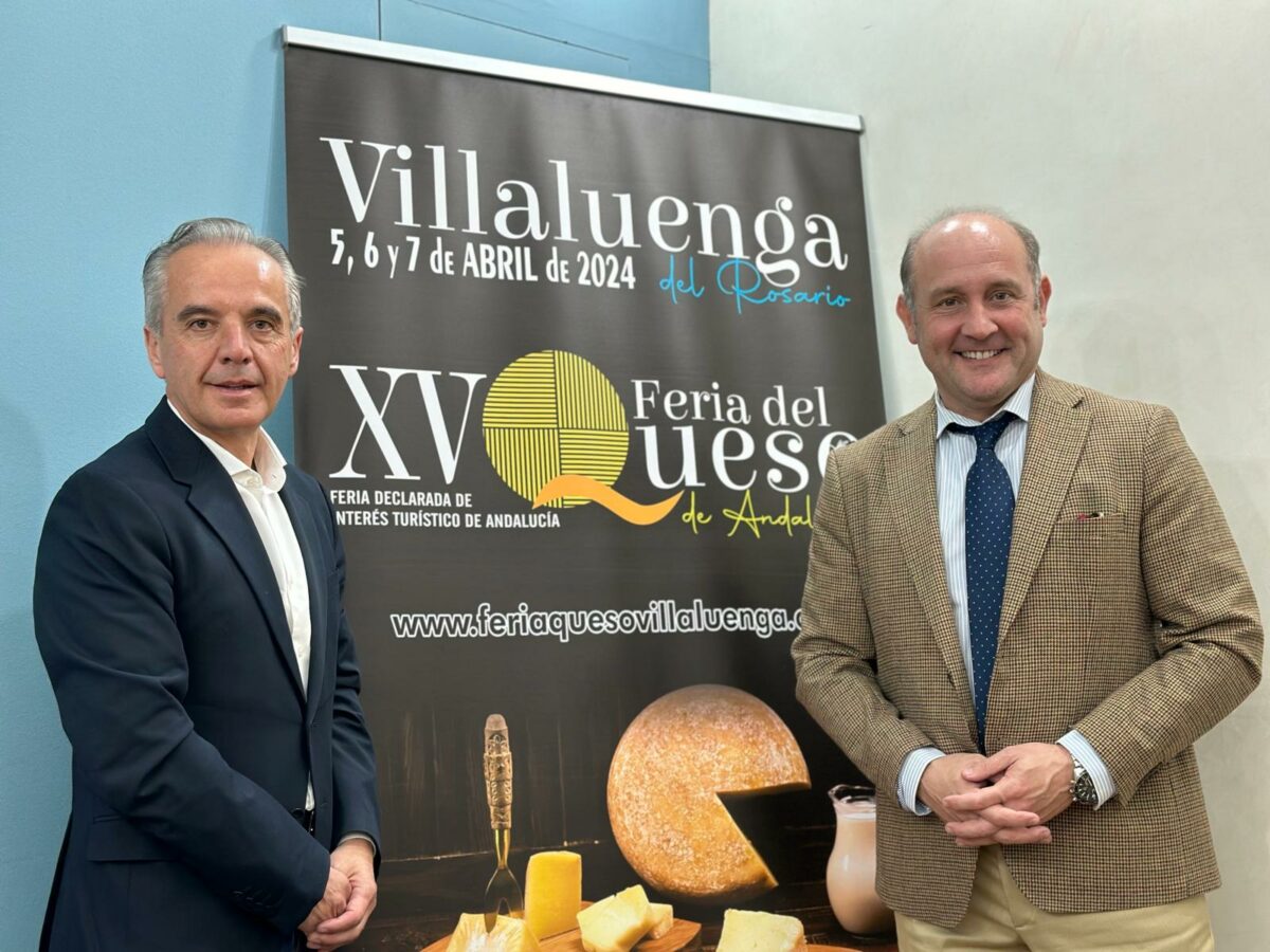 Alfonso Moscoso y Juancho Ortiz en la presentacion de la Feria del Queso de Andalucia.