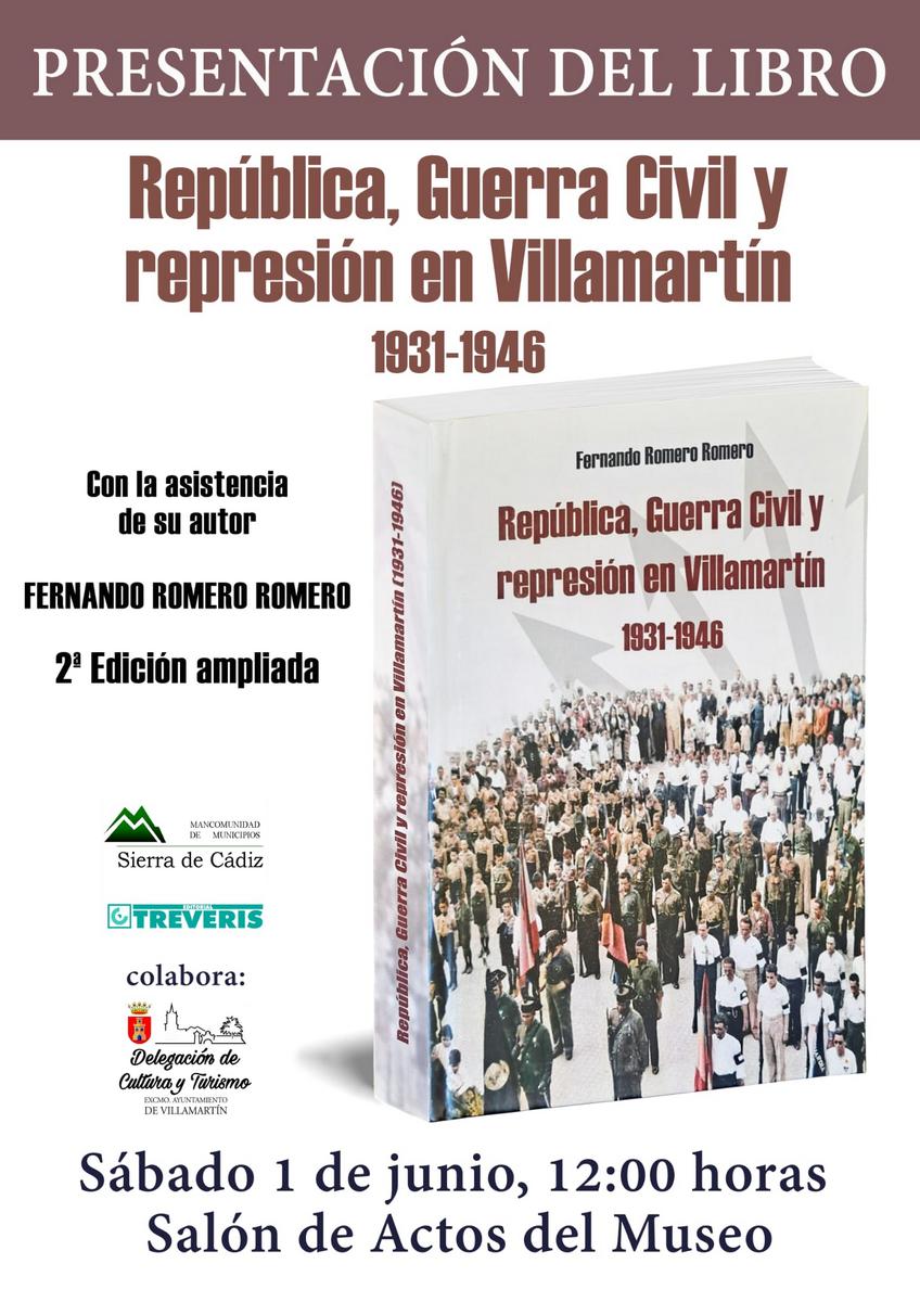 Cartel de la presentación del libro.
