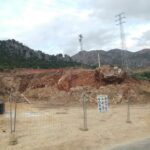 Polígono industrial en construcción en Ubrique, considerado ilegal por Ecologistas en Acción.