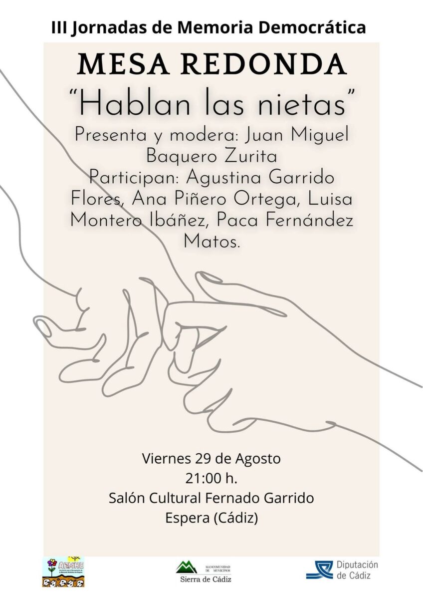 Cartel de la mesa redonda.
