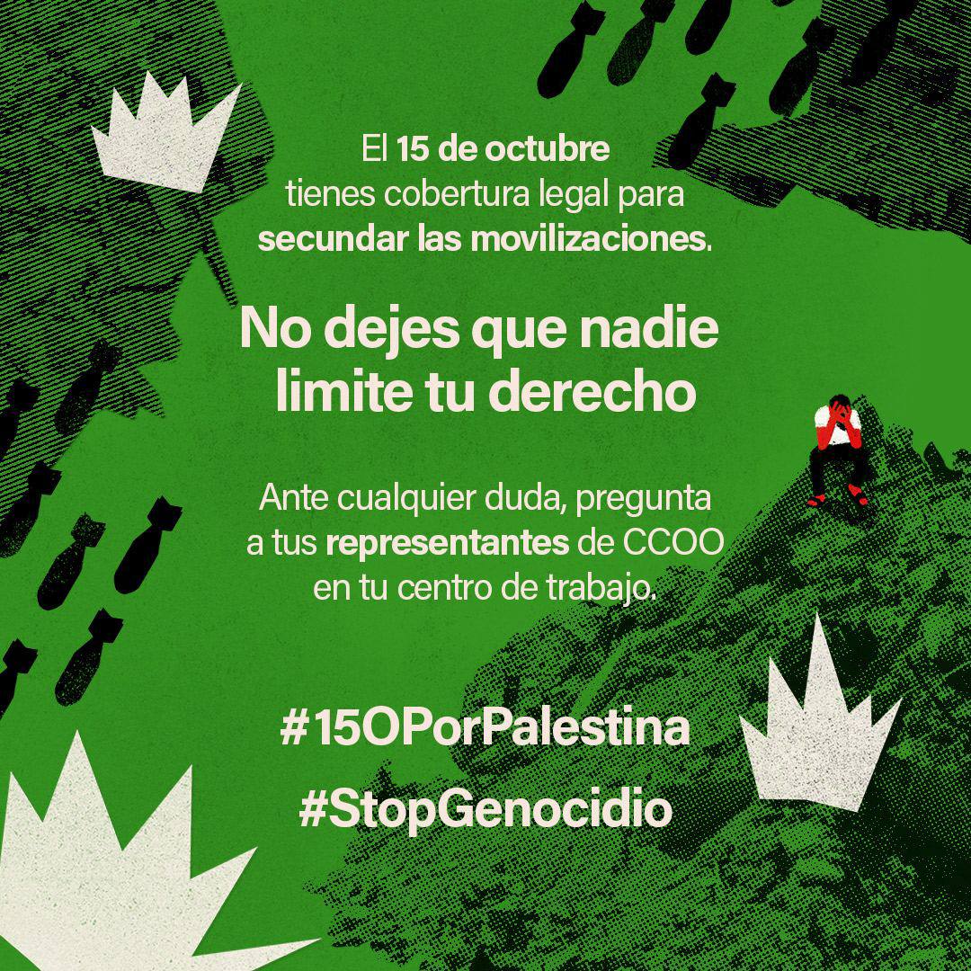 Carteles sindicales con información sobre la convocatoria de huelga.