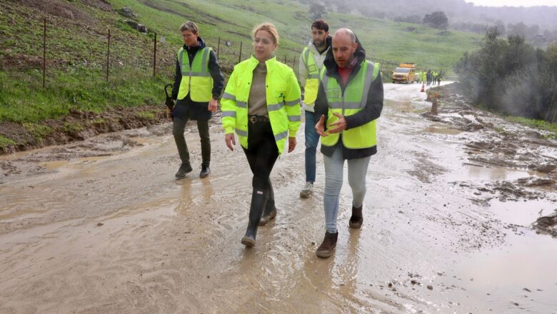 Supervisión de daños en carreteras de la Sierra por el temporal
