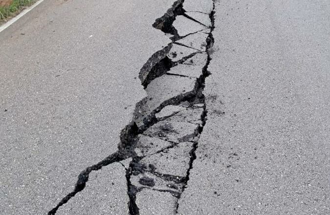 Deslizamiento en la carretera de Alcalá del Valle