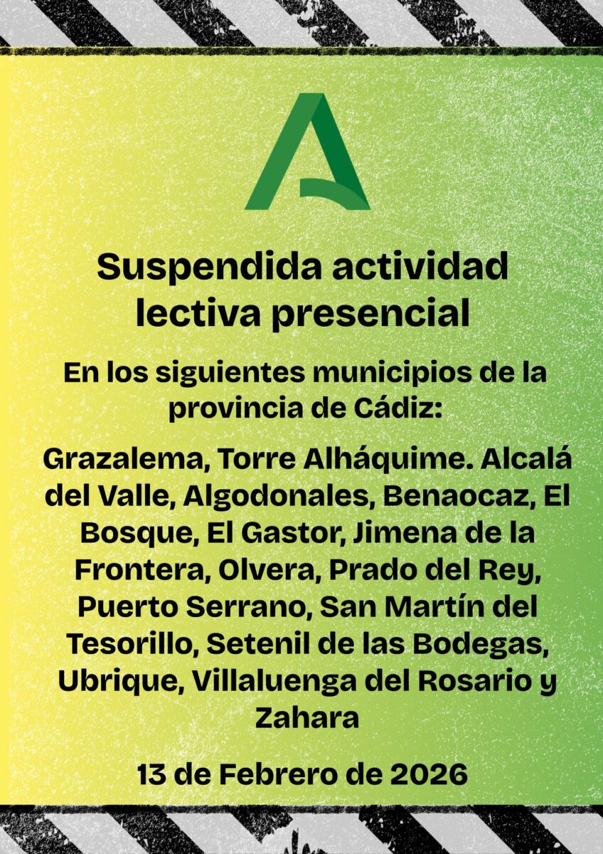 Suspendida la actividad presencial en los centros educativos de la Sierra