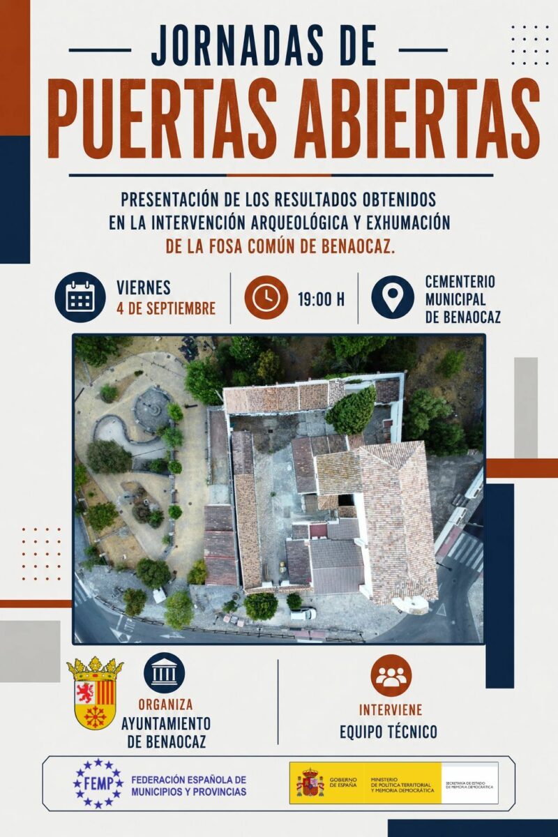 Jornada de puertas abiertas en el cementerio de Benaocaz sobre la exhumación de la fosa común
